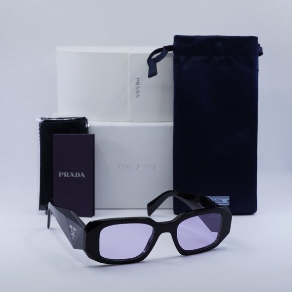 Final Price! Prada PR17WS 16K40J Black Violet Sunglasses - Picture 1 of 9